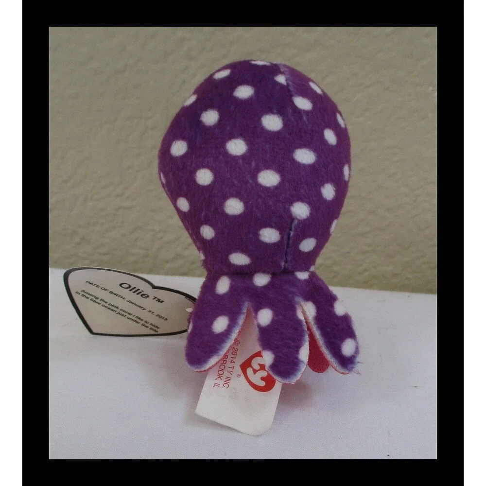 Ty Teenie Beanie Boos Ollie the Purple Octopus 3